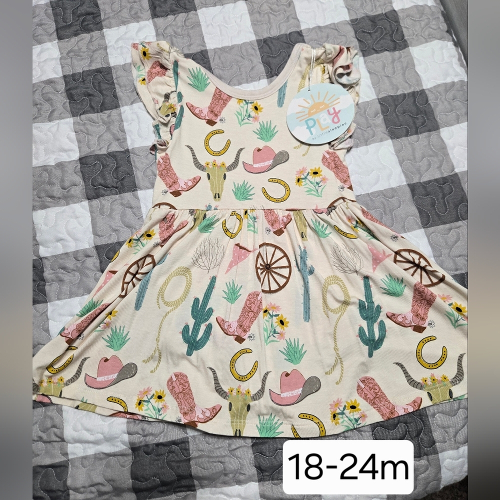 NWT Little Sleepies Ready To Rodeo Dress